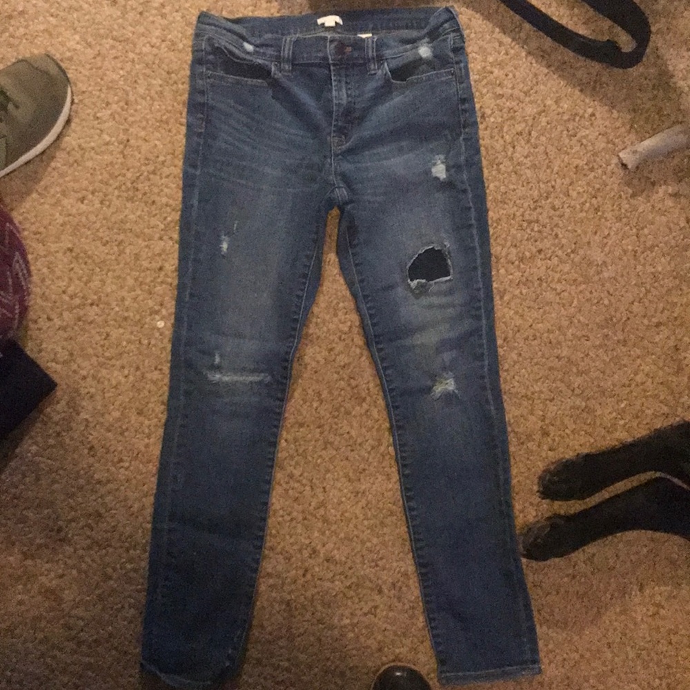 J-crew skinny distressed jeans